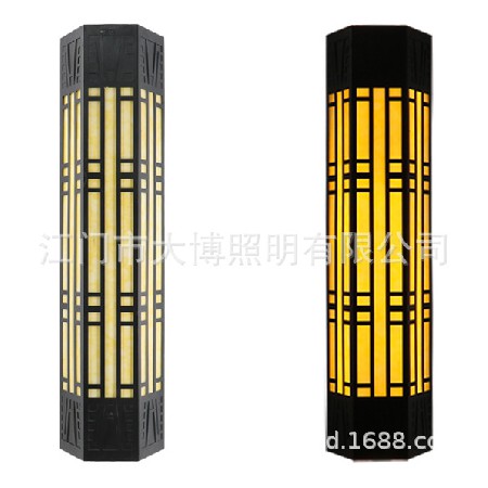 中式LED壁燈戶(hù)外小區(qū)墻壁亮化防水云石罩鋁制上下照掛壁燈批發(fā)